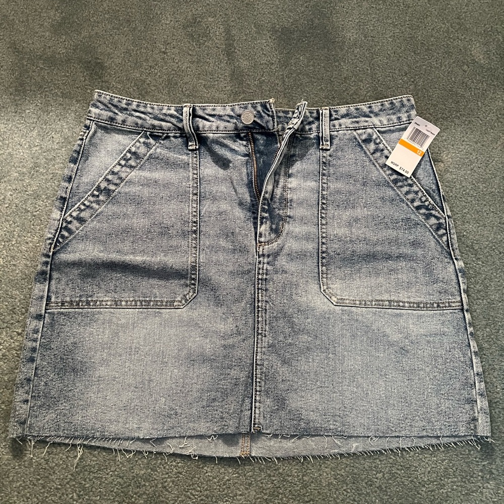 Casual Blue Denim Mini Skirt